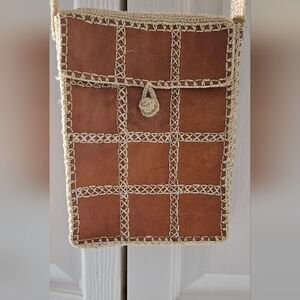 Leather Sisal Crossbody from Colombia